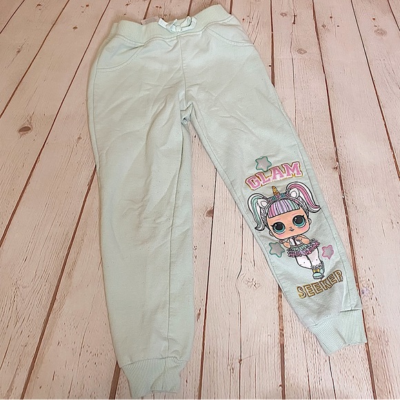 LOL Surprise Mint Green Glam Seeker Glittery Logo Sweatpants/Joggers - Picture 1 of 6